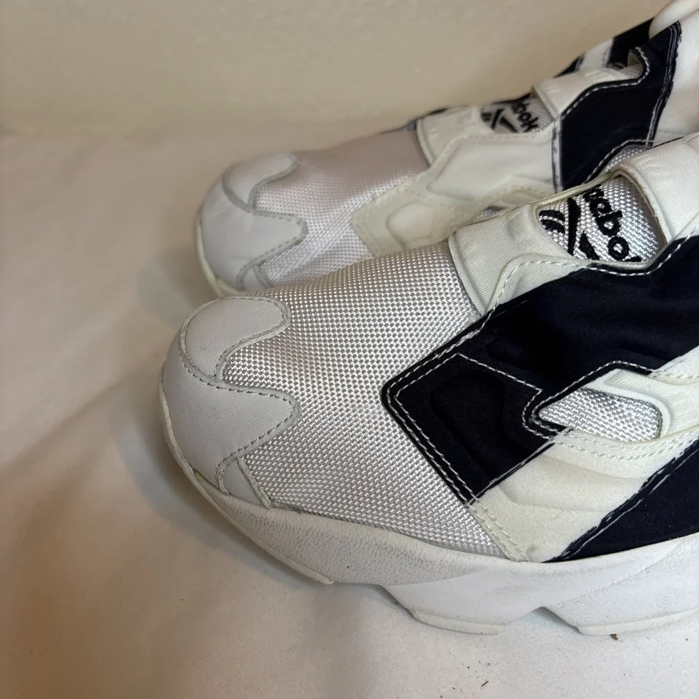 Reebok InstaPump Fury Overbranded White Black Slip On AR1413 2016 Mens Size 12‎